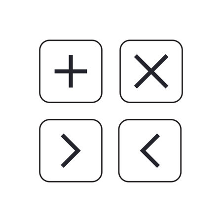 The game play button is a line in the icon box. Pointing buttons for gaming needs.のイラスト素材