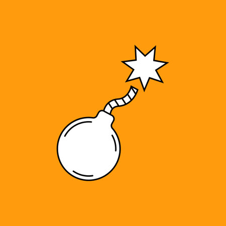 bomb icon vector for web, computer and mobile appのイラスト素材