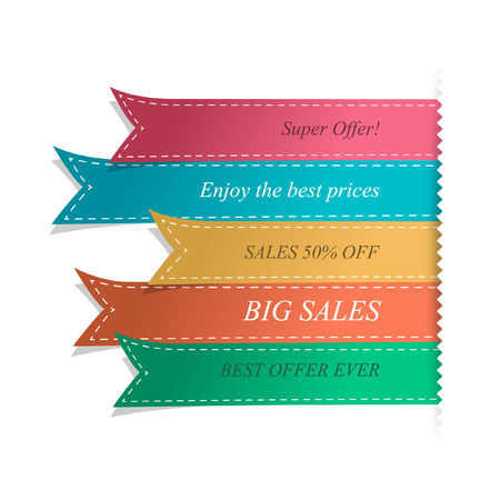 Ribbon banners saleのイラスト素材