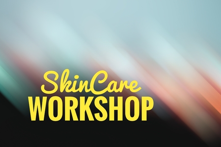 Concept light motion with word skin care workshopの写真素材