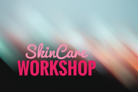 Concept light motion with word skin care workshopの写真素材