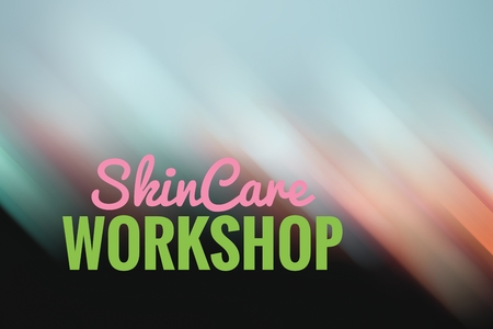 concept light motion with word skin care workshopの写真素材
