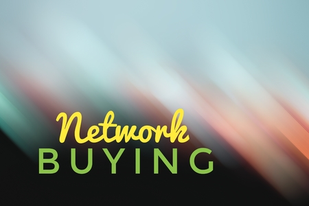 concept light motion with word NETWORK BUYINGの写真素材