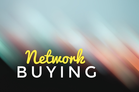 concept light motion with word NETWORK BUYINGの写真素材