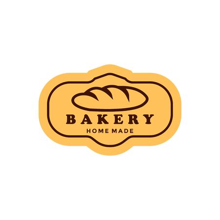 Vintage Retro Bakery / Bake Shop Label Sticker Logo design vectorのイラスト素材