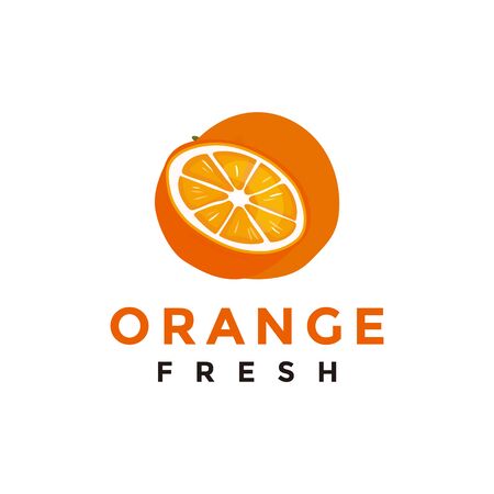 Orange template logo design. Vector illustrationのイラスト素材