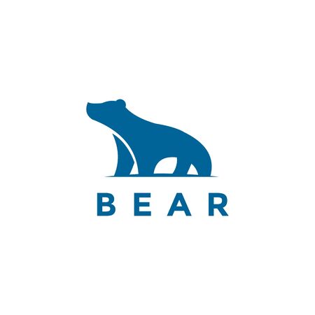 blue bear logo icon designsのイラスト素材