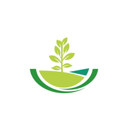 simple modern Agriculture logo design vectorのイラスト素材
