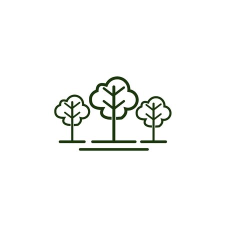 Evergreen, Pines, Spruce, Cedar trees logo designのイラスト素材