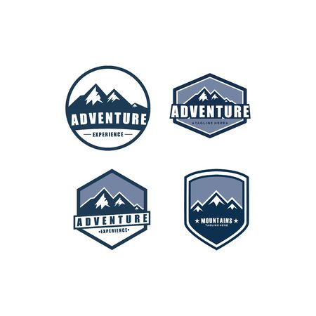 Mountain logo for adventure and outdoor logo design Vectorのイラスト素材