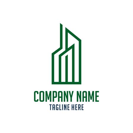 Luxury real estate logo design vectorのイラスト素材