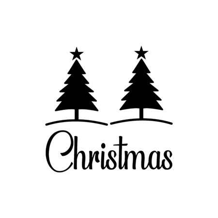 Evergreen, Pines, Spruce, Cedar trees logo designのイラスト素材