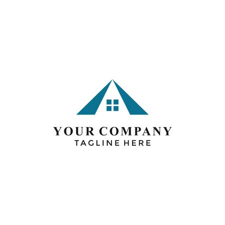 simple home, house, real estate luxury logo design vectorのイラスト素材