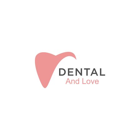 Tooth Teeth Dentist Dental dentistry Heart Love logo design vectorのイラスト素材