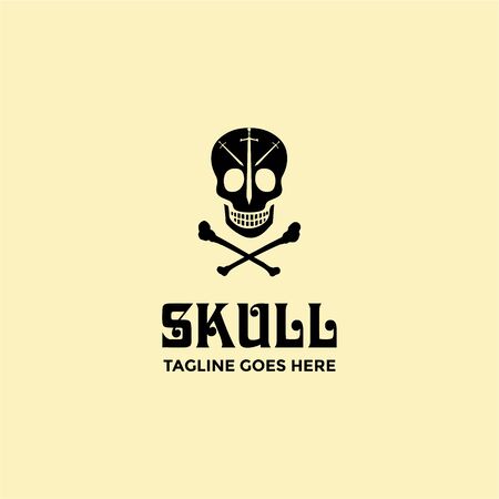 Skull logo design template vector imageのイラスト素材