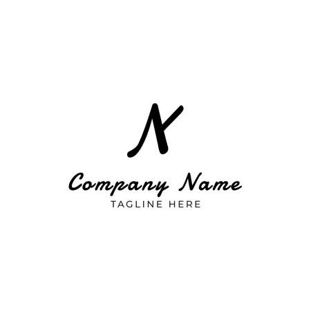 Minimalist N + K letter logo design, maybe match with clothing business, boutique or match company or business with initials N and Kのイラスト素材