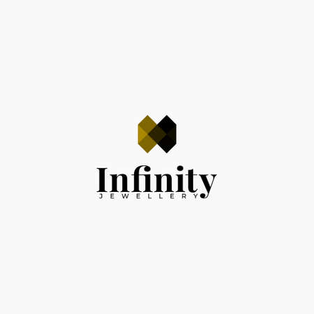 abstract logo design infinity + diamondのイラスト素材