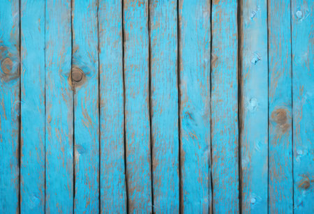 Old blue painted wood wall - texture or background. Vintage style tonedの写真素材