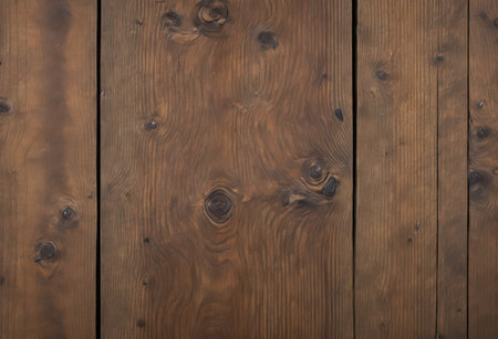 Old wooden background or texture with knots and nail holes. Rustic style.の写真素材