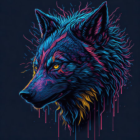 Wolf. Vector illustration for tattoo or t-shirt design or outwear.の写真素材