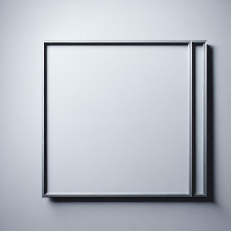 Blank picture frame on wall. Mock up, 3D Renderingの写真素材