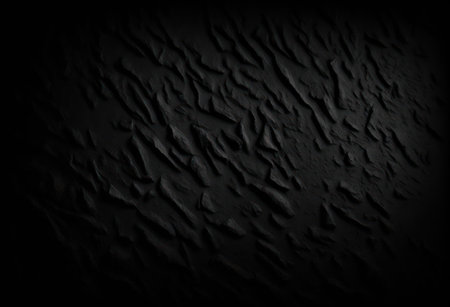 Black textured wall. Abstract background for design. Toned.の写真素材