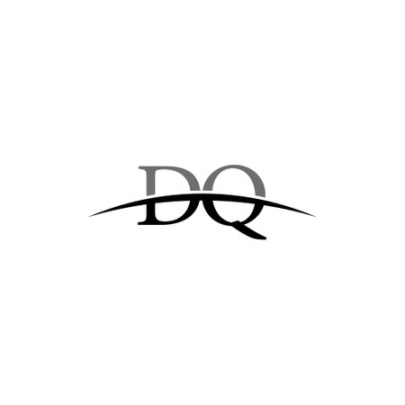 Minimalist design DQ initials logoのイラスト素材