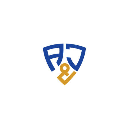 logo initials A J minimalist creative designのイラスト素材