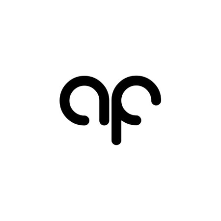 creative minimalistic vector design AF initialsのイラスト素材