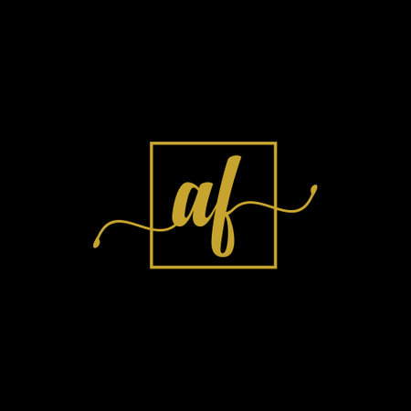 creative minimalistic vector design AF initialsのイラスト素材