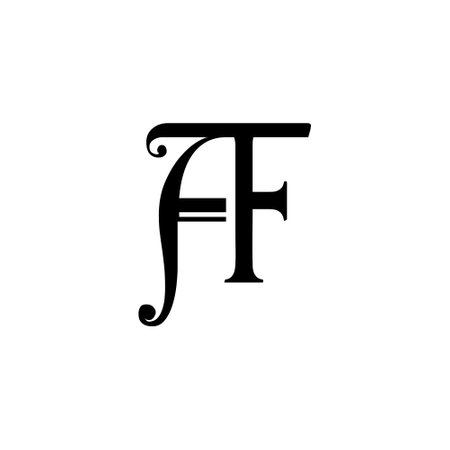 creative minimalistic vector design AF initialsのイラスト素材
