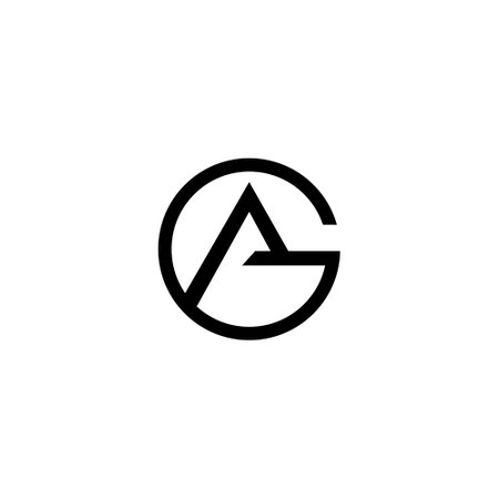 initial AG vector minimalist creative designのイラスト素材