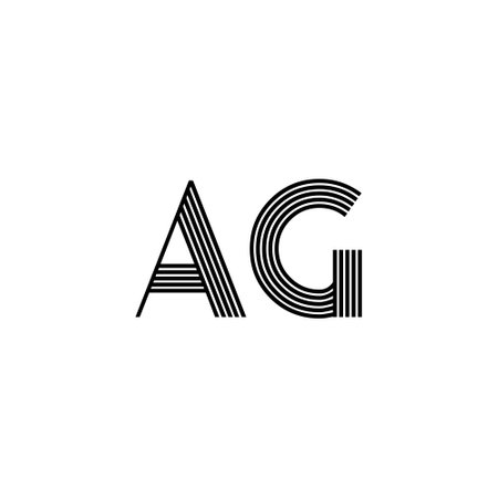 initial AG vector minimalist creative designのイラスト素材