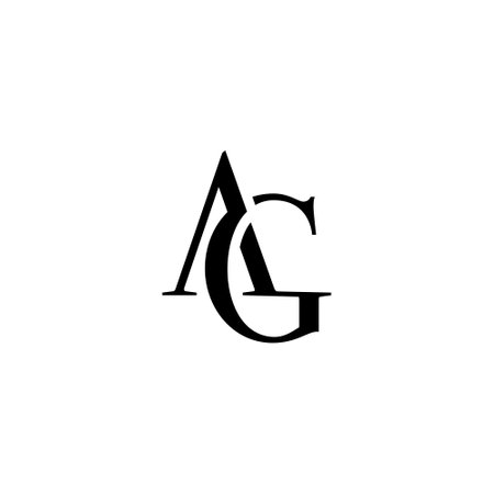 initial AG vector minimalist creative designのイラスト素材