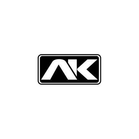 logo initials AK minimalistic gold vectorのイラスト素材