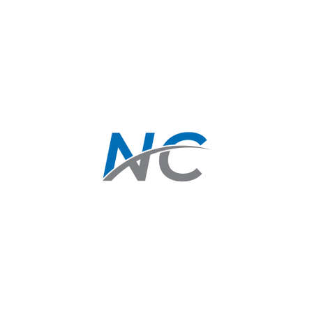 creative design initials NC logoのイラスト素材