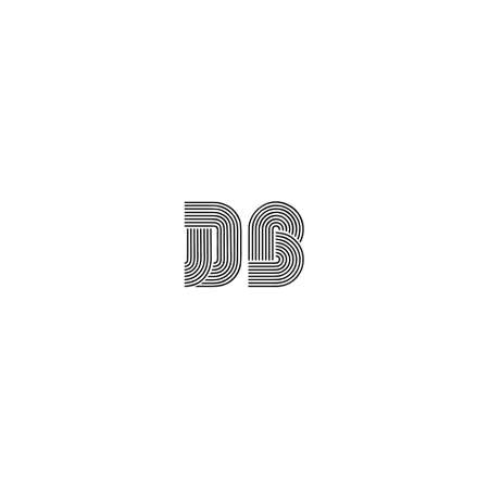 minimalistic creative design DB initials logoのイラスト素材