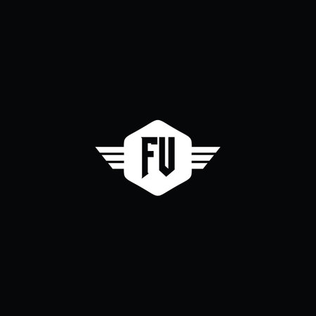 logo initial FU minimalist letterのイラスト素材
