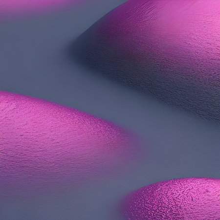 abstract background with smooth curves and waves of pink and purple colorsの写真素材