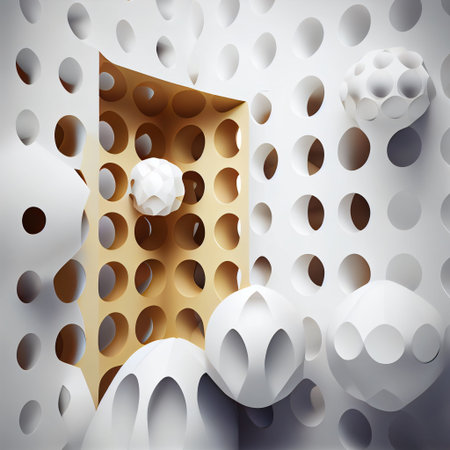 Abstract background with 3d geometric shapes. Vector illustration. Eps 10.