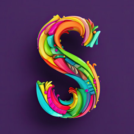 Colorful font number 3 - 3d made of plasticine, vector illustrationの写真素材