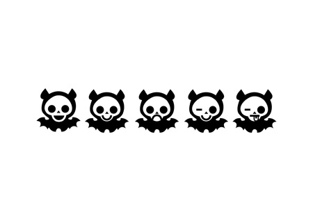 Bat Vampire Icon/Emoticonのイラスト素材