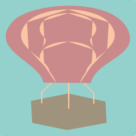 Colorful air ballon icon in the sky.のイラスト素材