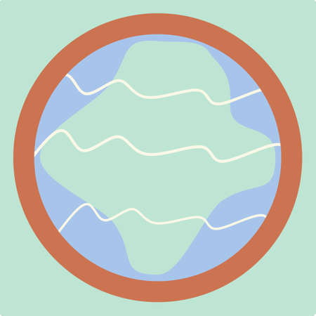 pool and wave icon on blue color background.のイラスト素材