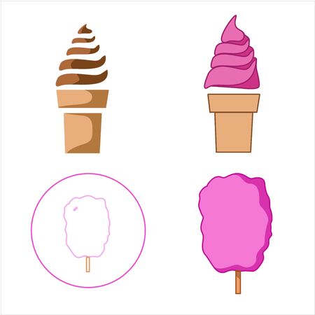 Food Sweet Icon Template Designのイラスト素材