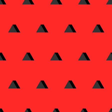 Geometric 3D triangle seamless pattern on red background. suitable for background, fashion, clothing design, bed cover, etc.のイラスト素材