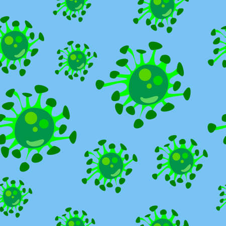 Seamless pattern of the dangerous corona virus that spreads. suitable for background, fashion, decoration, etc.のイラスト素材