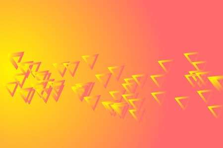 Red yellow gradient background with scattered small triangles. design suitable for cover, web, card,...