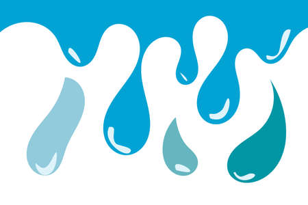 Liquid background blue water melts downwardsのイラスト素材