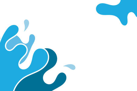 Blue wavy and squirt liquid backgroundのイラスト素材